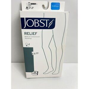 Jobst Relief Compression Socks Beige‎ Medium Knee High OT 15-20mmHg NEW